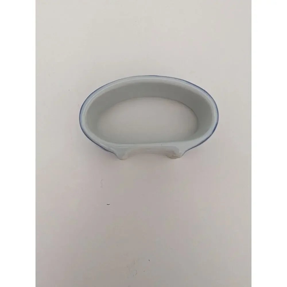 Blue White Porcelain Napkin Rings Set of 12 !! Vintage Hand Painted